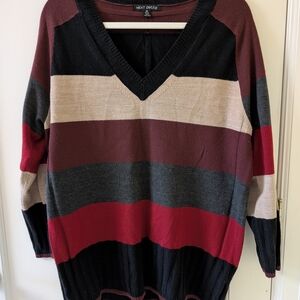 Next Women's V-Neck Sweater - Burgundy, Black, Beige